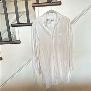 Frank & Eileen White cotton shirt dress